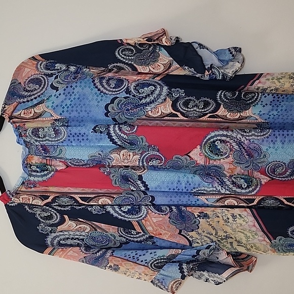 Johnny Was Cordelia Easy Midi Dress Paisley Coastal Sz 1X - Picture 11 of 16